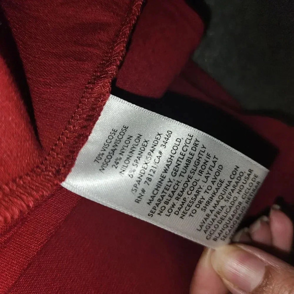 Eileen Fisher Womens Red Viscose 2 Piece Jacket Zip-Up and Sleeveless Top Size L - Picture 5 of 8